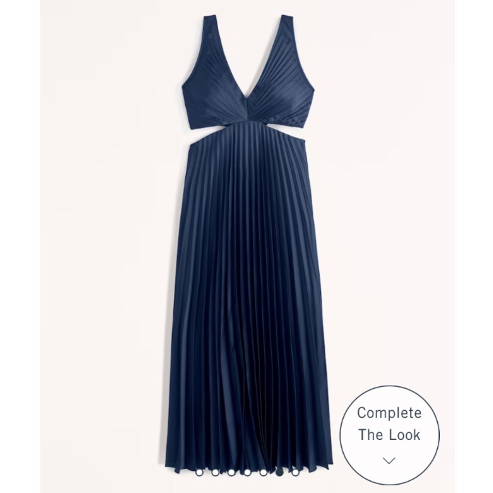 Abercrombie Satin Pleated Maxi dress